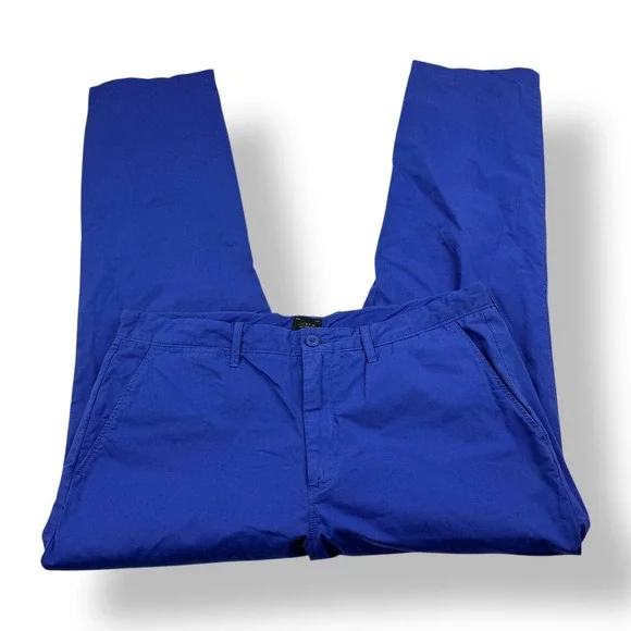 J Crew Mens Cotton Straight Leg Chino Pants Blue Size‎ 36x30