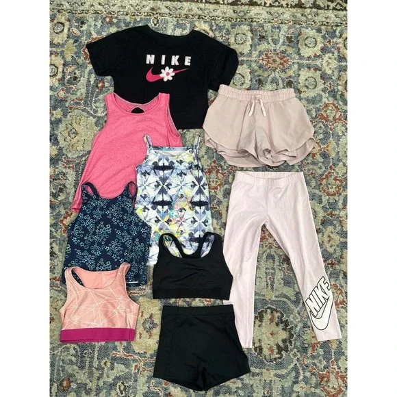 Nike‎ Ivivva All in Motion Girls Size 6 Activewear Bundle Pink Black EUC
