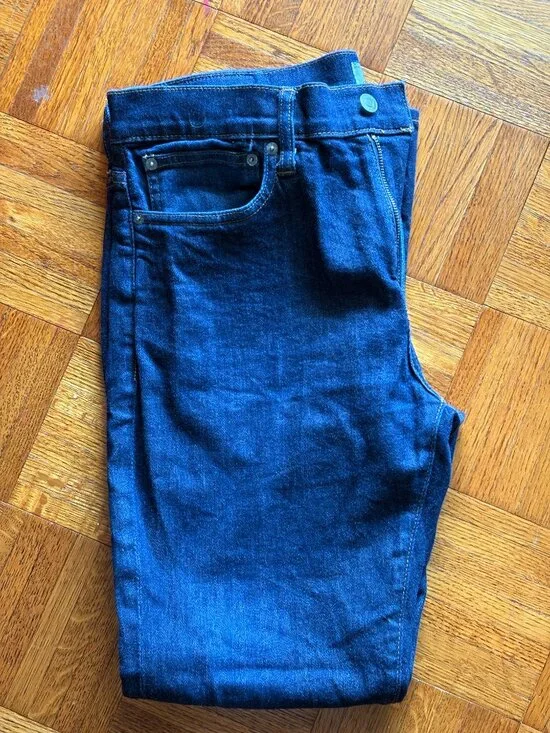 Jcrew Mens 484 Slim-fit Bergen five-pocket pant W34 L30 Nantucket Navy
