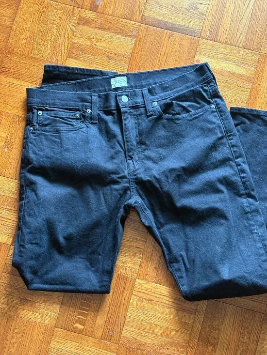 Jcrew Mens 484 Slim-fit Bergen five-pocket pant W34 L30 Black