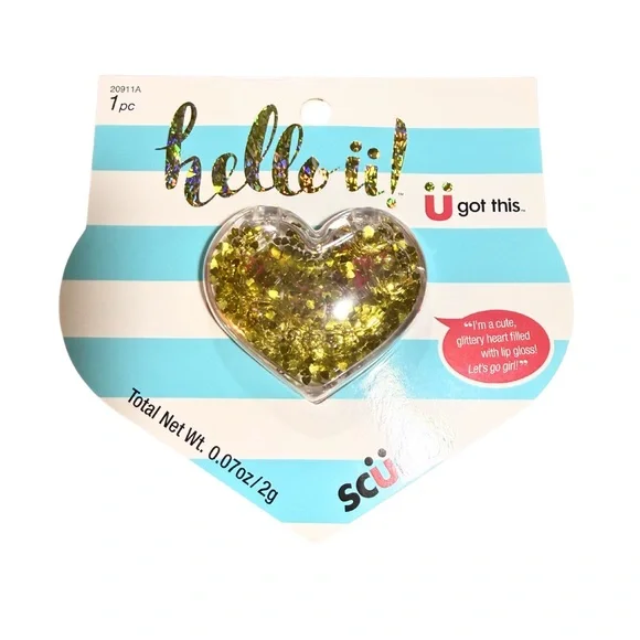 scunci Glittery Heart Lip Gloss