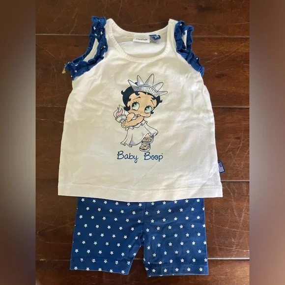 2014 Baby Betty Boop Star Spangled Statue of Liberty Set 3-6 months