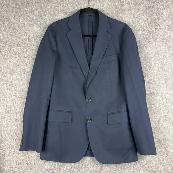 J Crew Ludlow Blazer Sport Coat Mens 36R Blue Slim Fit Unstructured Moon Fabric‎