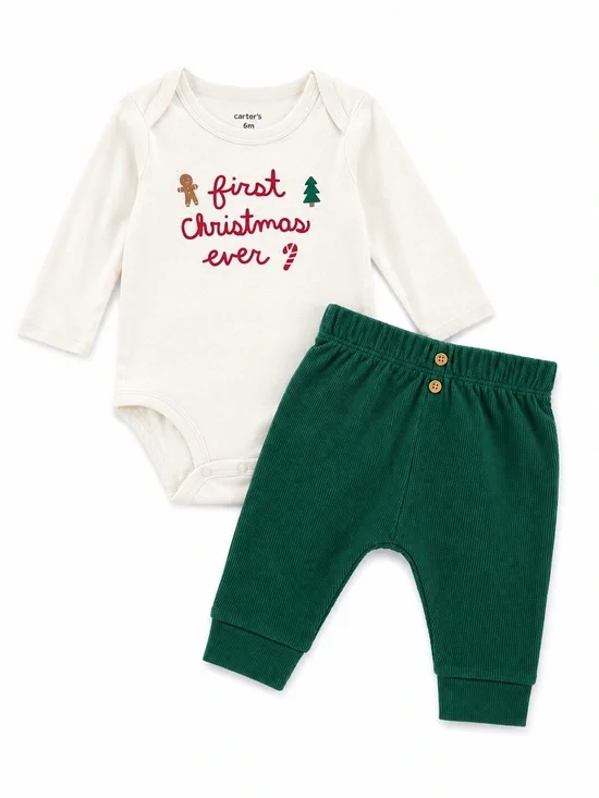 New - Carter’s “First Christmas Ever” 2-Piece Holiday Outfit