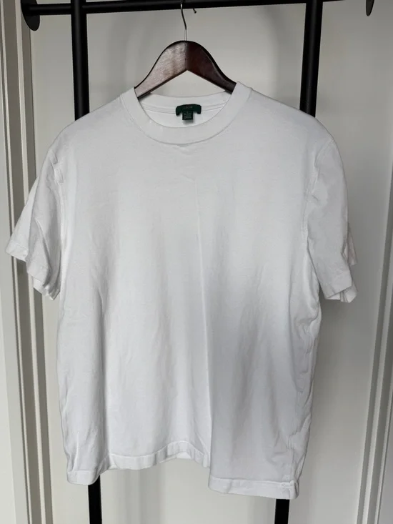 J.Crew Relaxed Premium Weight Cotton T-Shirt in White - Large