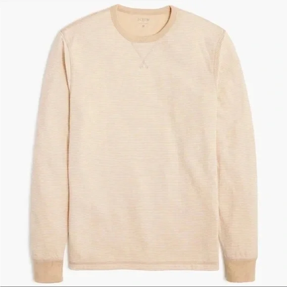 NWT Jcrew Mens Long Sleeve Soft Striped Tshirt Large $69.50