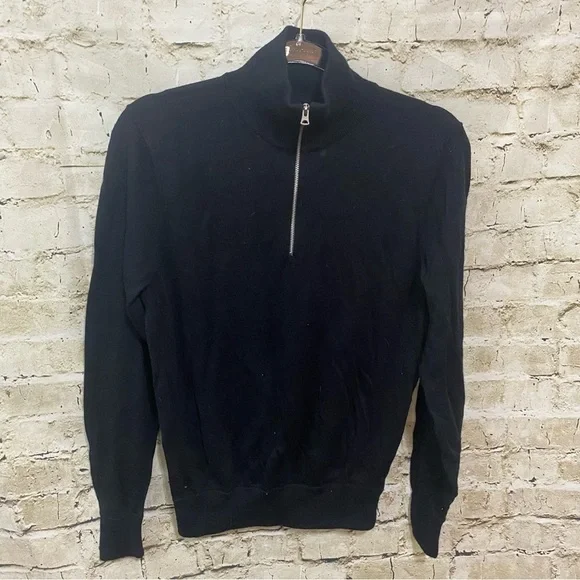 J Crew Washable 100% Merino Wool Half Zip Sweater