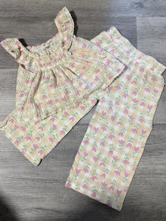 Rabbit Bear Matching Floral Set
