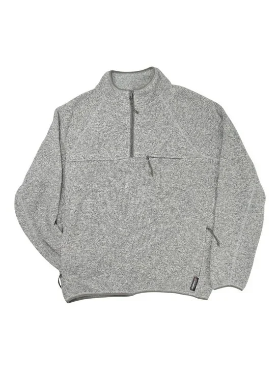 J.Crew Nordic Half-Zip Pullover in Polartec Sweater Fleece AD178 in Grey