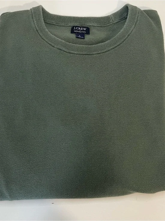 J. Crew Men's Crewneck Sweater in Olive