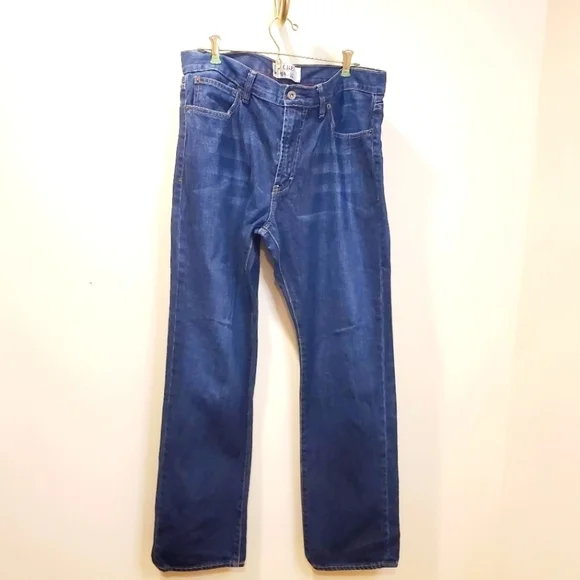 J CREW men's washed blue wide legs jeans size 34-32