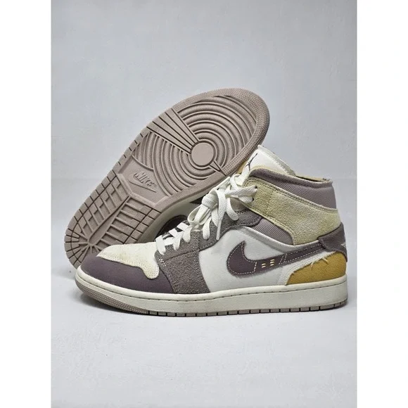 Air Jordan 1 Mid SE Craft Inside Out Taupe Haze DM9652 102 Men Sz 10 Brown White