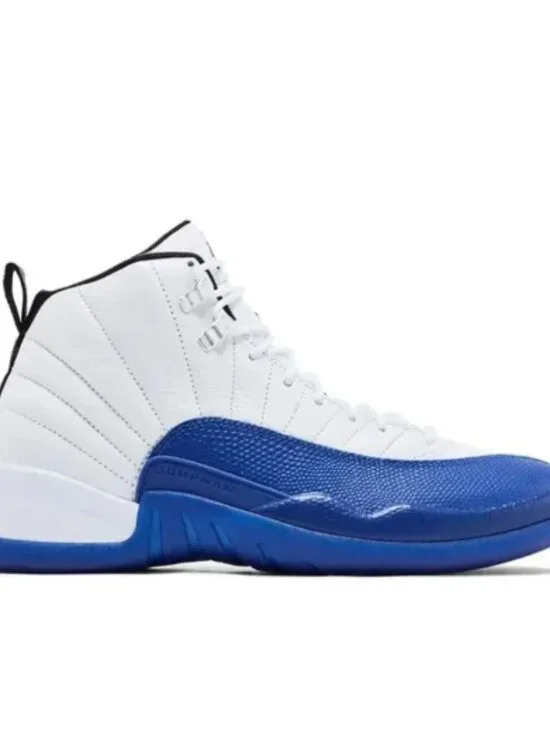 Jordan 12 Retro Lifestyle Sneakers Blueberry Mens White