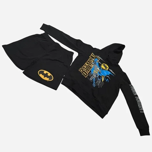 Batman Black Hoodie and Shorts set Boys 14/16