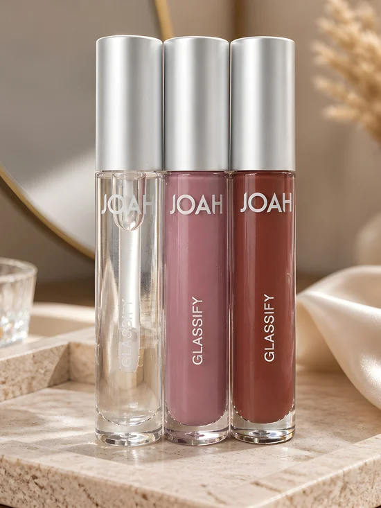 J.O.A.H. Glassify Lip Gloss Trio In Crystal Ball, Ice Queen, & Glazed