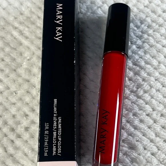 Mary Kay Unlimited Lip Gloss Iconic Red 153475 New In Box 0.13 fl‎ oz 3.9ml