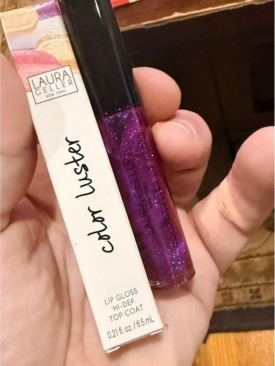 Laura Geller Color Luster Lip Gloss Hi-Def Top Coat Amethyst Glaze