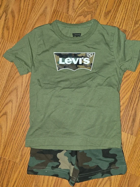 Levi's Boys' Olive Green Logo Tee