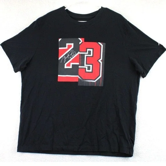 Jordan 23 Graphic TShirt‎ Black Mens XXL  Short Sleeve Crew Neck Basketball