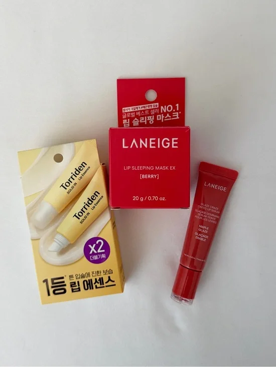 LIP bundle💄 Laneige lip sleeping mask, Laneige maple glaze, Torriden lip essence