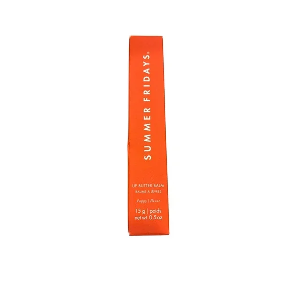 Summer Fridays Lip Butter Balm POPPY 0.5oz 15g‎ New In Box