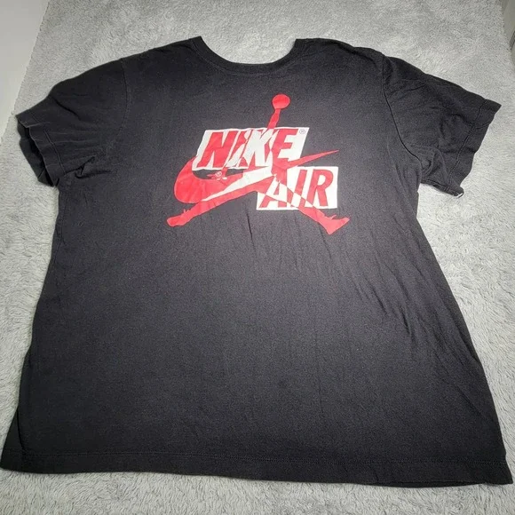 Nike Air Jordan Cotton T-Shirt For Men XL Vintage Black Logo