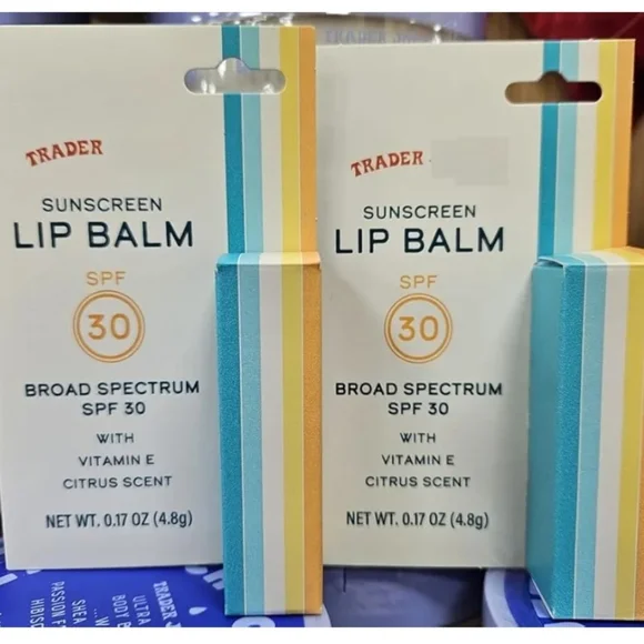 3/$20! 3 Pk Trader Joe's Sunscreen Lip Balm Citrus Scent SPF 30 NIB!