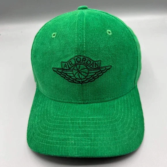 Air‎ Jordan Wings Hat Men Green Corduroy Jumpman Strap Back Cap