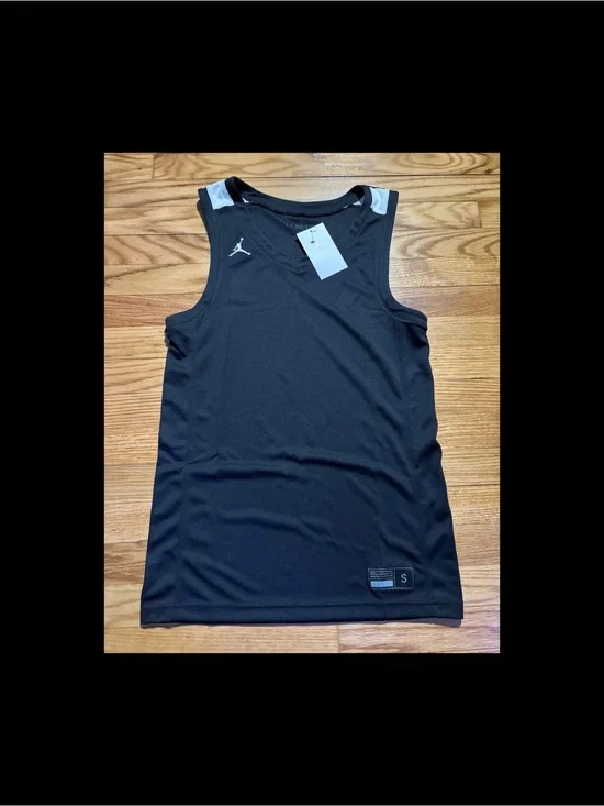 Nike Jordan Stock Overtime Basketball Jersey Black/White men’s sz small new