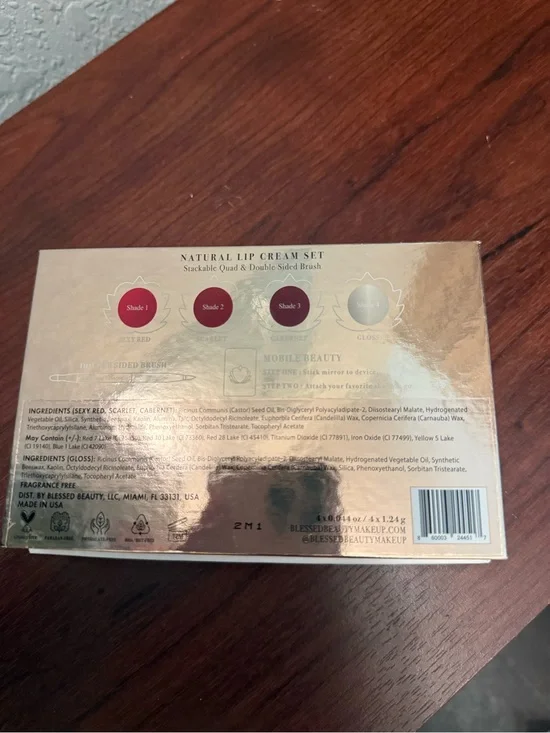 Natural Lip Cream Set - Pink/Red Shades