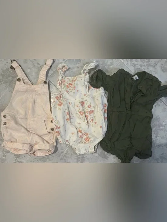 18-24m Girls Shortalls and Rompers - Floral, Geometric and Solid