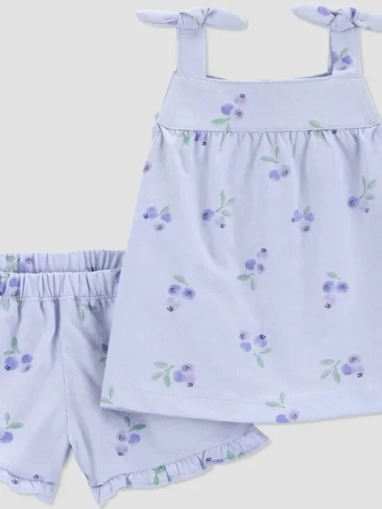 Carter's Just One You® Baby Girls' 2pc Blueberry Tank Top and Shorts Set