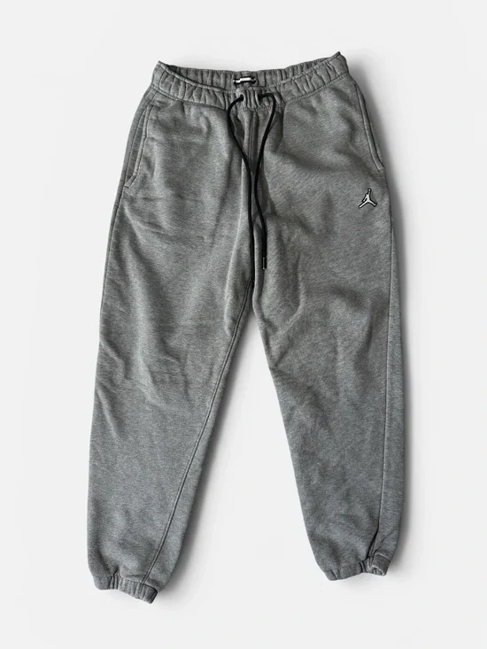 Jordan mens M Medium gray solid cotton blend fleece sweatpants EUC