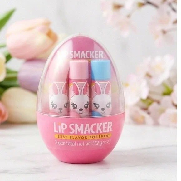 Lip Smacker Easter Bunny Lip Balm‎ Trio Egg Packaging 3pc Set Discontinued NEW