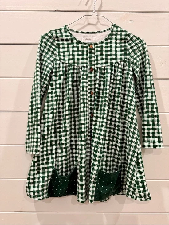 Green and White Gingham Tunic with matching Leggings