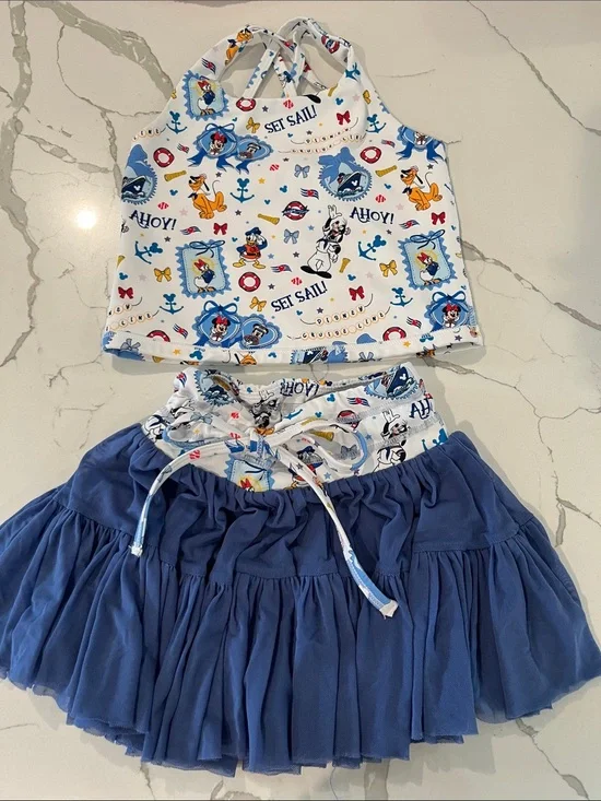 Girls Blue Mickey Set