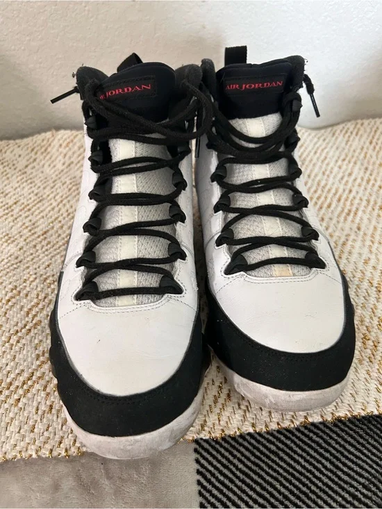 Jordan Men’s White, Black and Red High-Top Sneakers