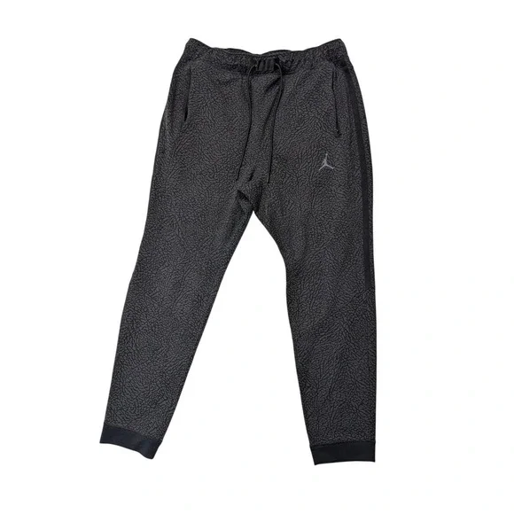 Jordan Slim Fit Joggers Mens XL Gray Black Elephant Print Dri-FIT Tapered Pants