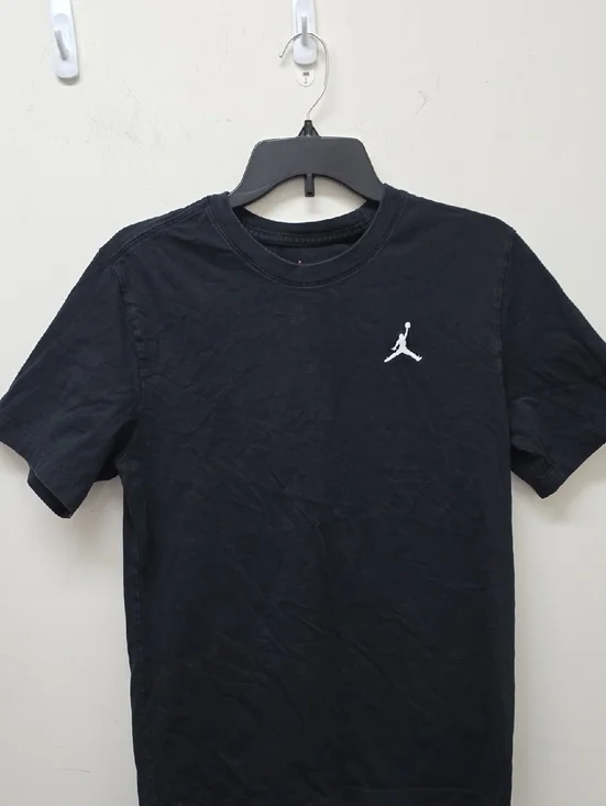 Jordan Black Short Sleeve Tee with White Jumpman Chest Logo - Size M
