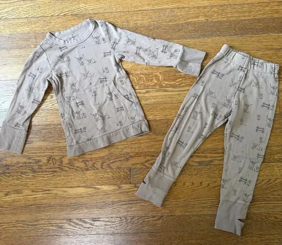 Goumi Kids' Highland Bull Print Top & Pants Set Size 3