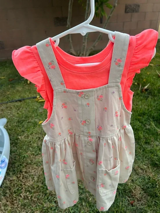 Cat & Jack Bright Coral Girls Tee