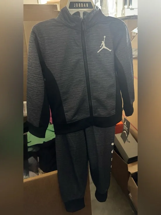 Nike Jordan Black and Gray Kids Tracksuit