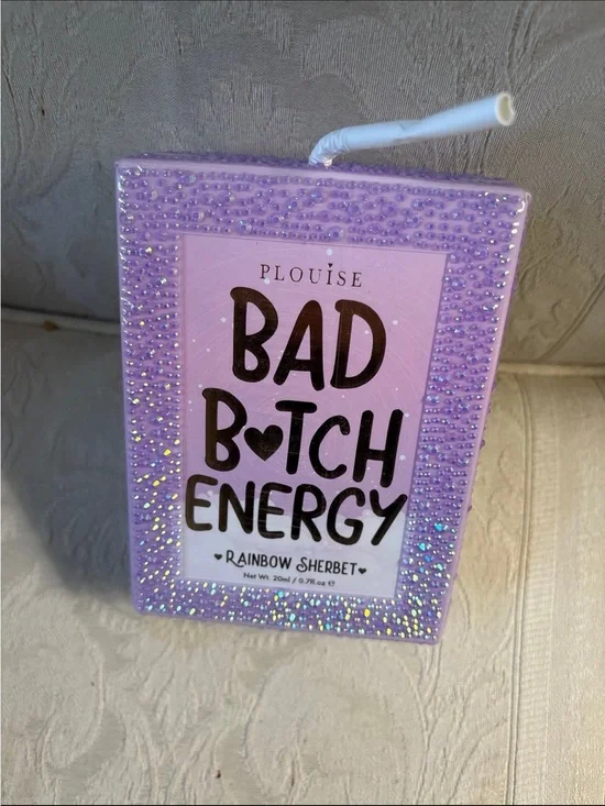 P. Louise Bad B*tch Energy Crystal Lipgloss Duo Rainbow Sherbet BNIB