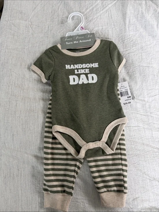 Baby Essentials Olive Green and Cream 