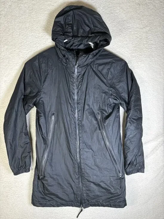 Nike Air Jordan Parka Jacket Mens Small Black Fly Hooded Primaloft Insulated Zip