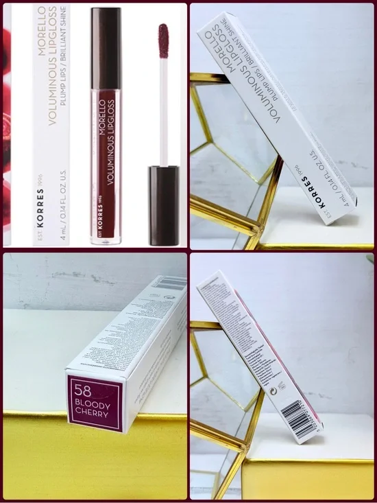 Korres Morello Voluminous Lipgloss Bloody Cherry 58 Plumping & Brilliant Shine