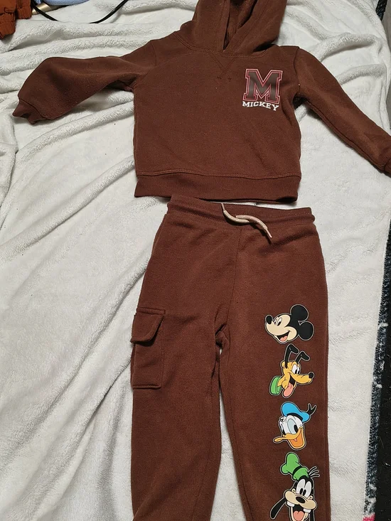 Disney Mickey Kids Brown Jogger Pants - Character Cargo Bottoms