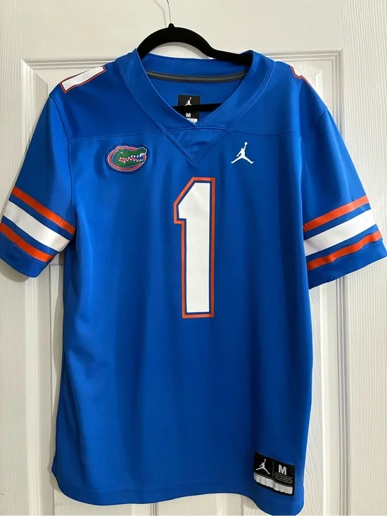 Jordan Royal Blue Orange White Florida Gators #1 Jersey
