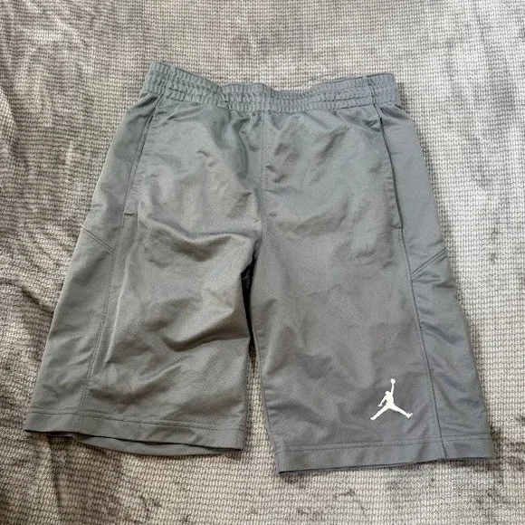 Jordan Mens Dri-FIT Athletic Basketball Shorts Gray Jumpman Size Small 28X10