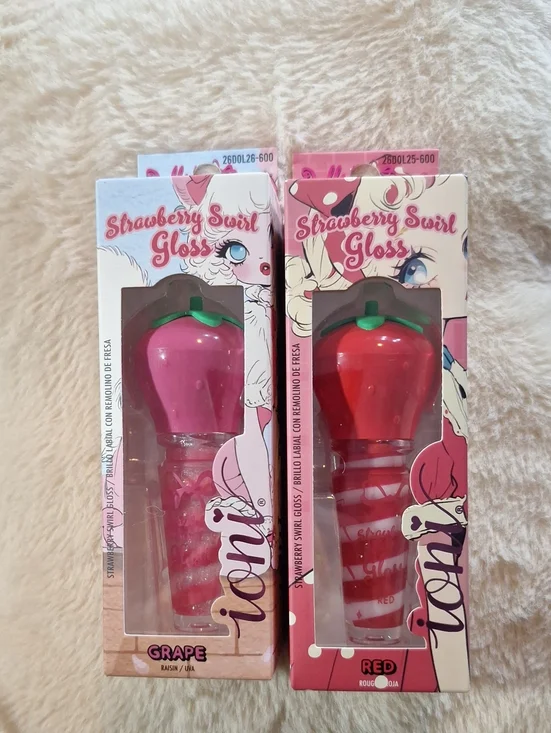 Strawberry Swirl Gloss Duo — Pink (Grape) & Red Lip Gloss